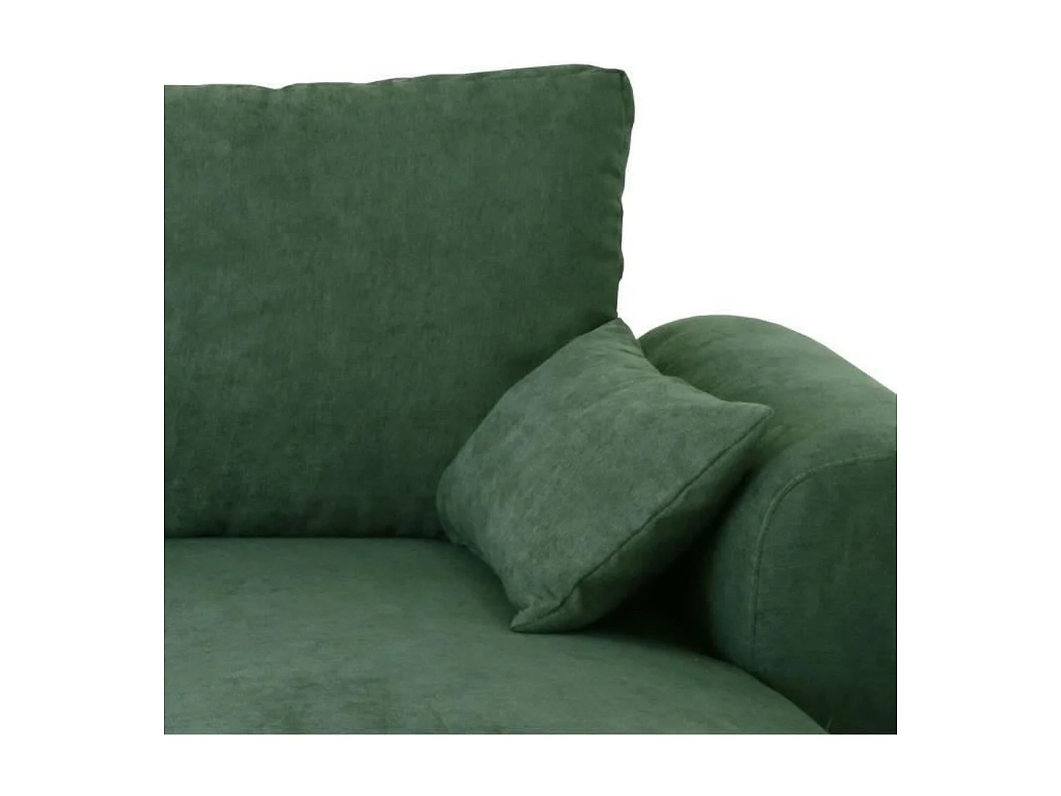 Canapé d'angle convertible réversible MAX - Méridienne avec coffre - Tissu vert foret - 240 x 143 x 85 cm