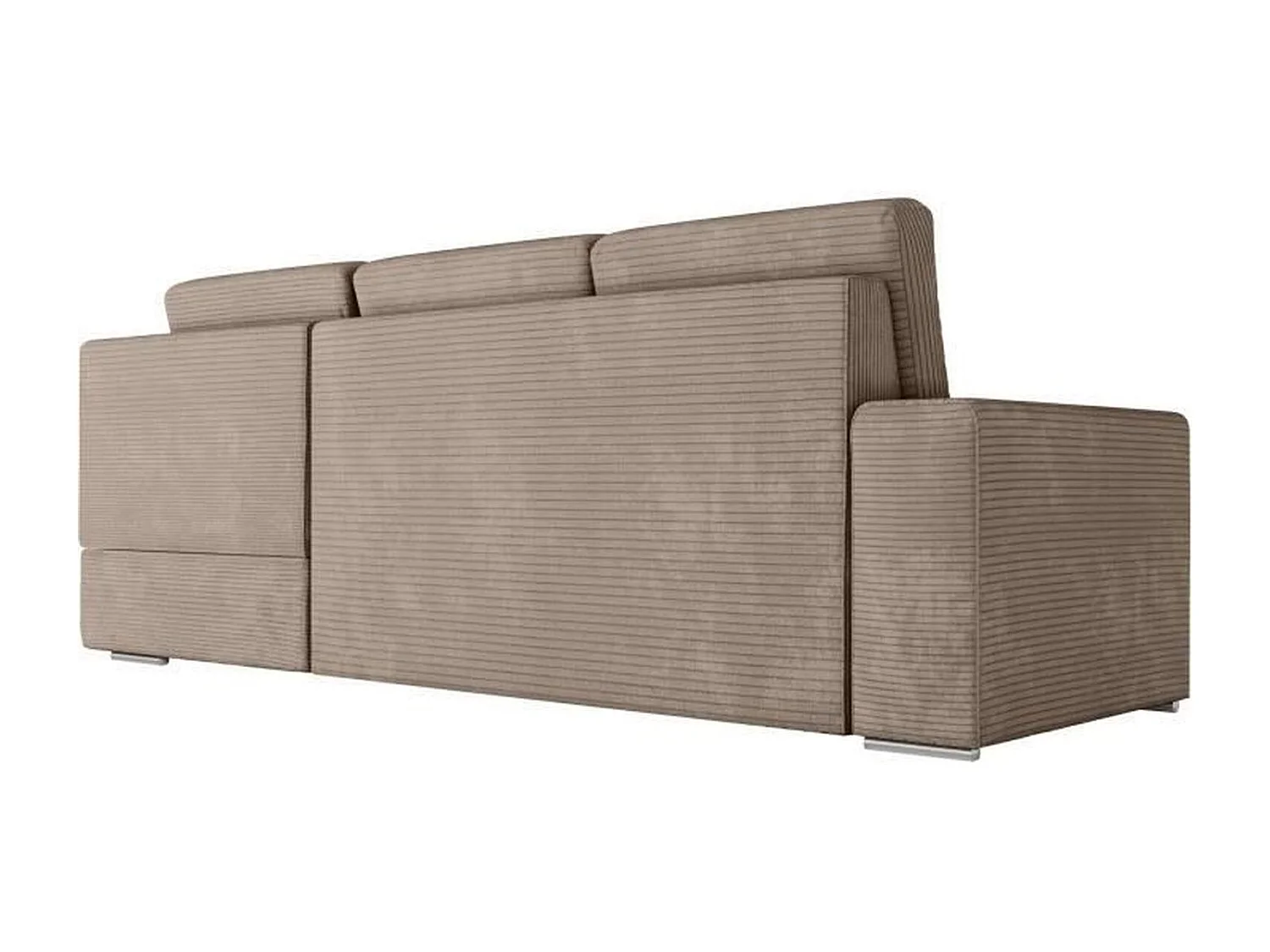 ARTEMIS 4-zits hoekbank rechts - Greige corduroy - 246 x 174 x 96 cm