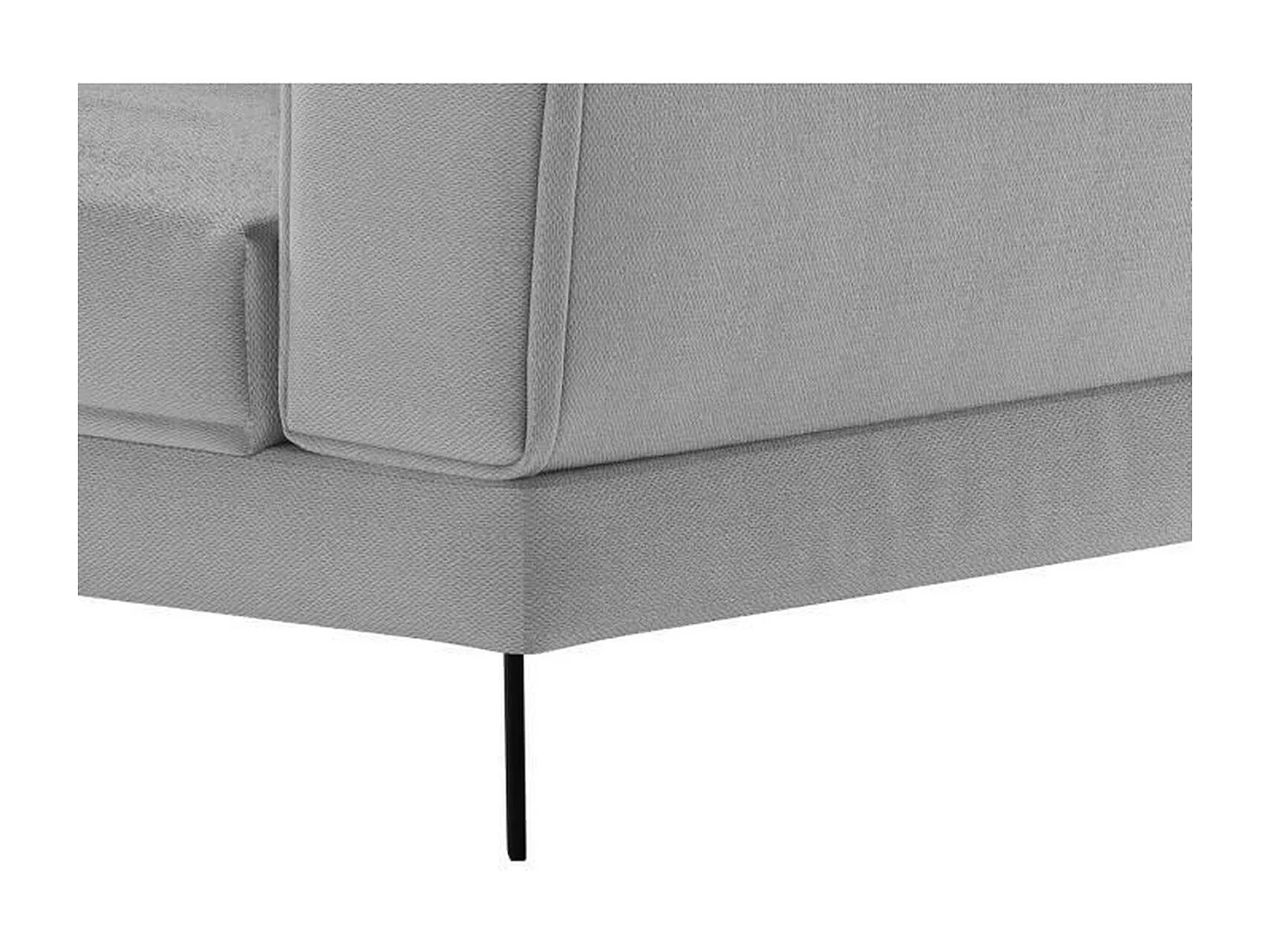 Canapé d'angle gauche convertible IMPERIA 5 places - gris clair - 2 coffres de rangement - 304 x 212 x 86 cm