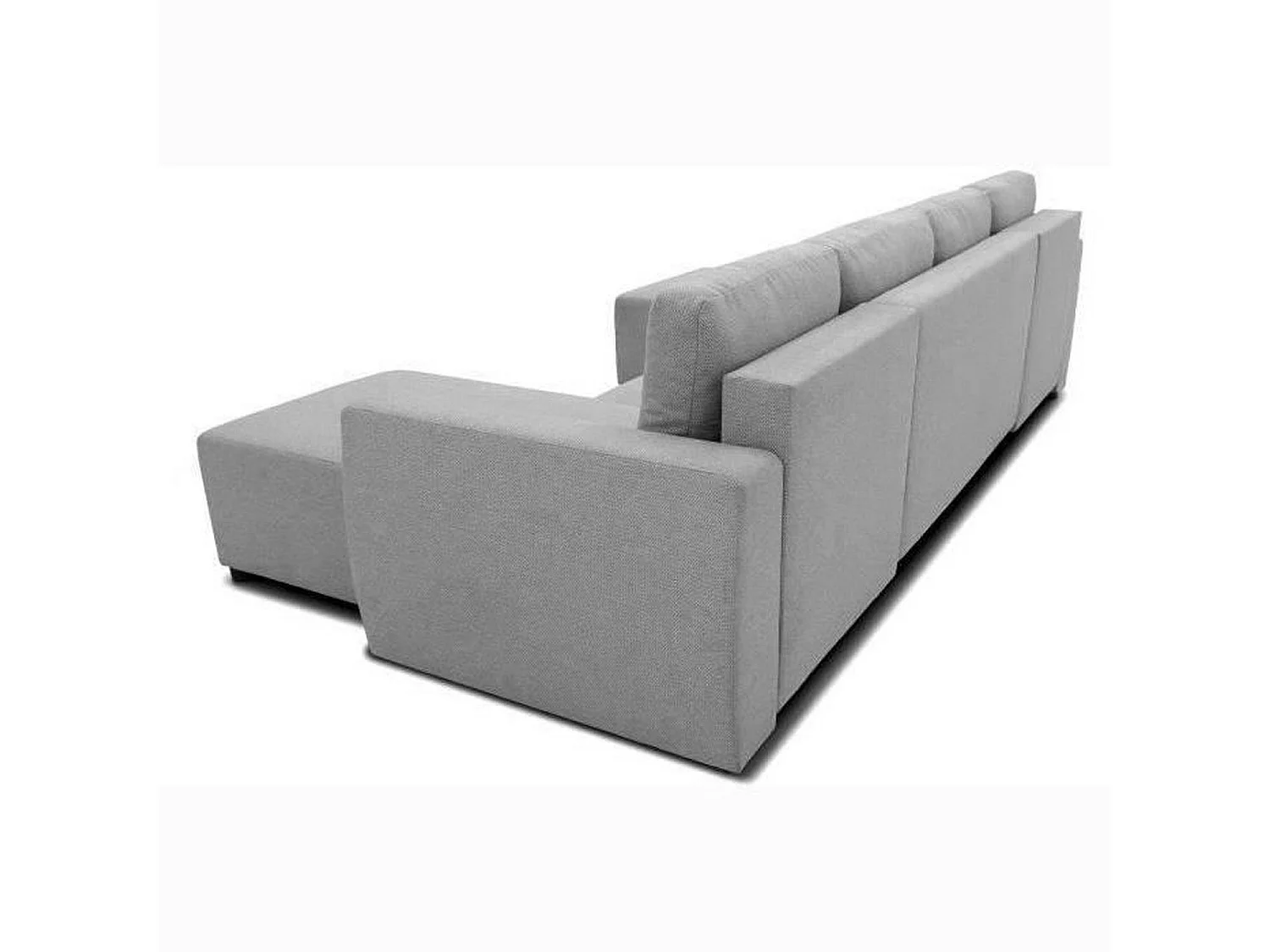 Canapé d'angle convertible panoramique PHAREL5/6 places - souris - Coffre de rangement - 297 x 155 x 85 cm