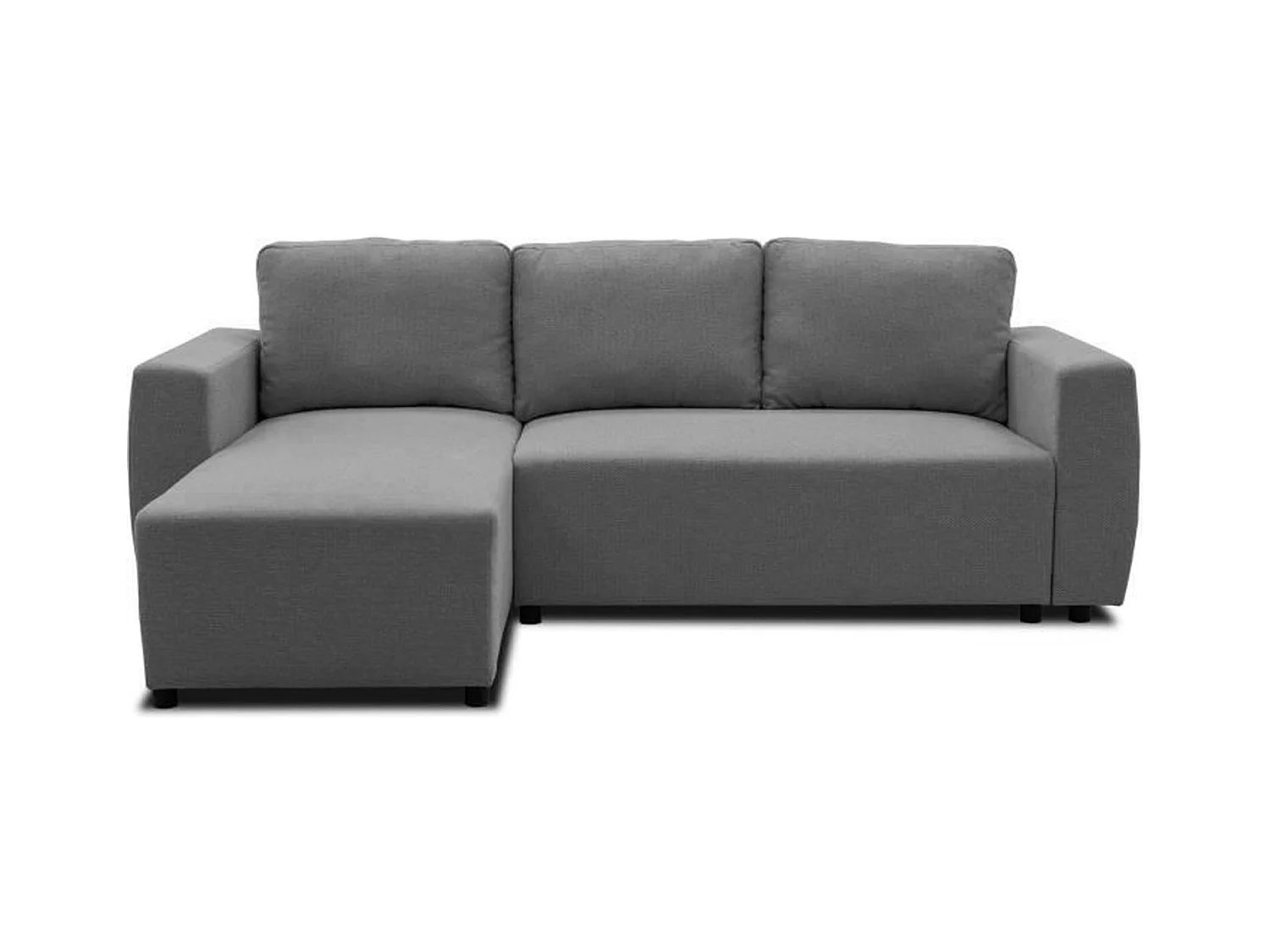 Omkeerbare 3-4 zits slaapbank - PHARELL - antraciet - Opbergbox - 224 x 155 x 85 cm