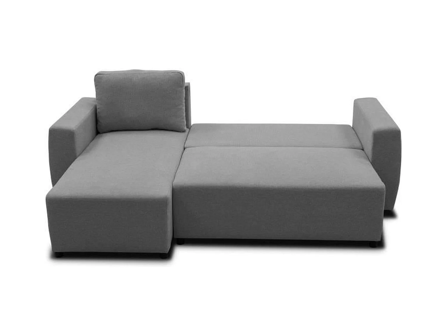 Omkeerbare 3-4 zits slaapbank - PHARELL - antraciet - Opbergbox - 224 x 155 x 85 cm