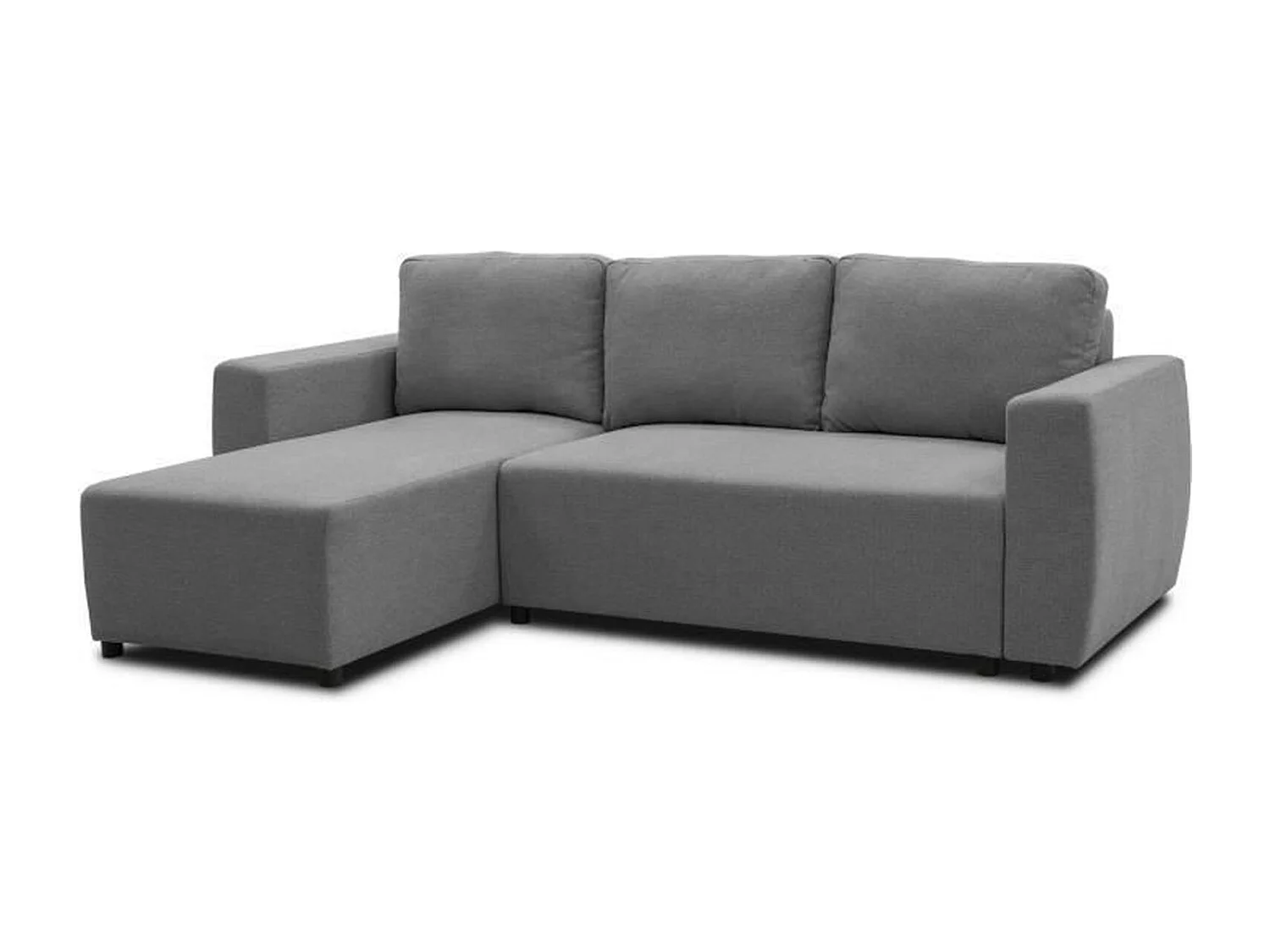 Canapé d'angle convertible réversible 3-4 places - PHARELL - anthracite - Coffre de rangement - 224 x 155 x 85 cm