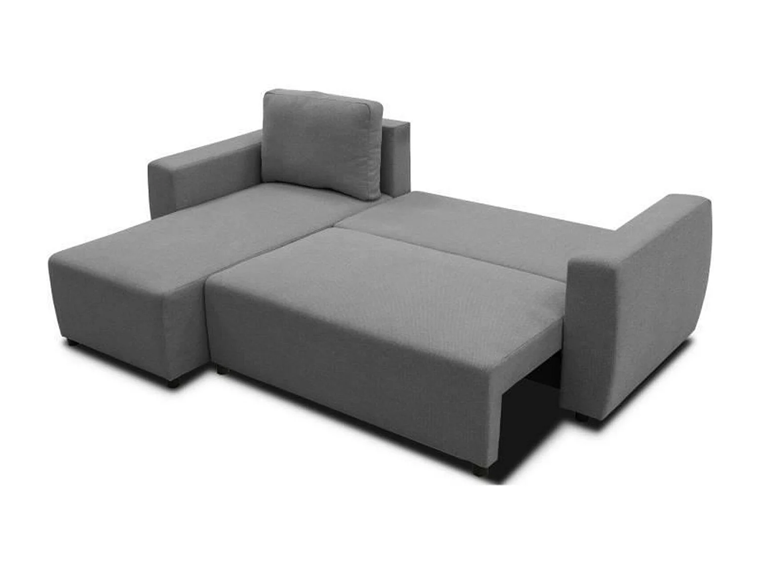 Canapé d'angle convertible réversible 3-4 places - PHARELL - anthracite - Coffre de rangement - 224 x 155 x 85 cm