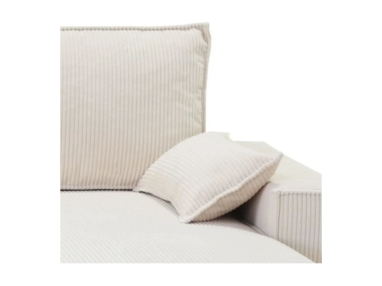 Canapé d'angle convertible réversible MARLON - Méridienne avec coffre - Velours côtelé 240 x 143 x 85 cm