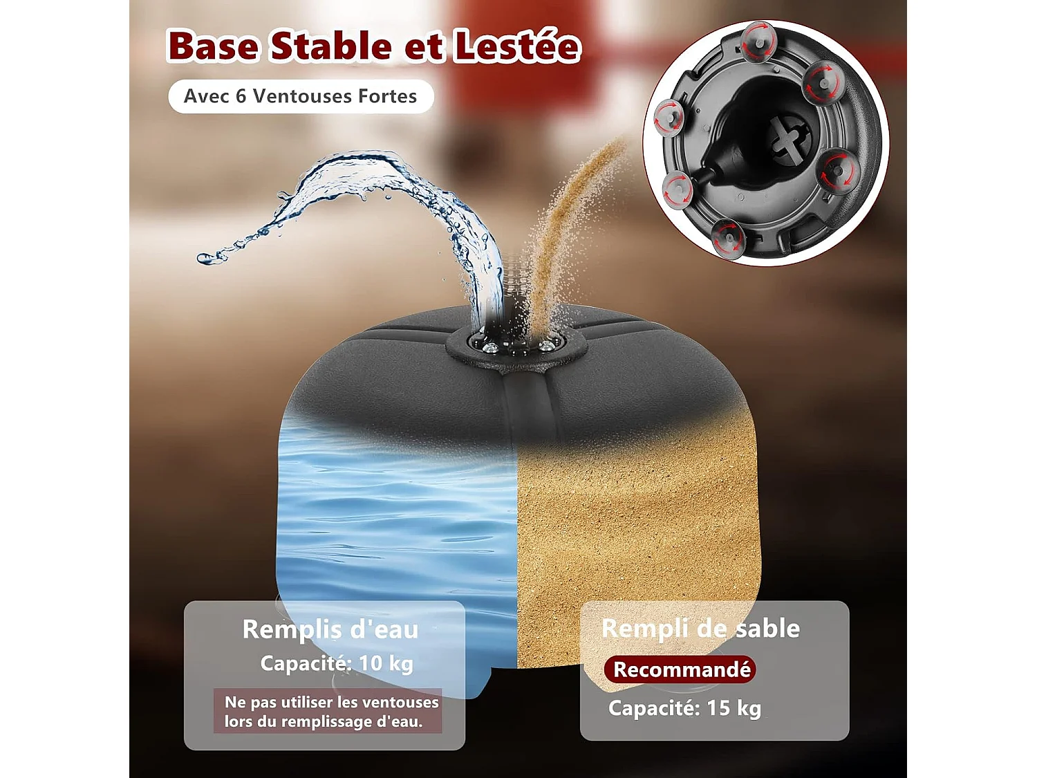 Dripex Punching Ball sur Pied Enfant Sac de Frappe Boxe avec Base 6 Ventouses Hauteur Rglable 135-155 cm Noir