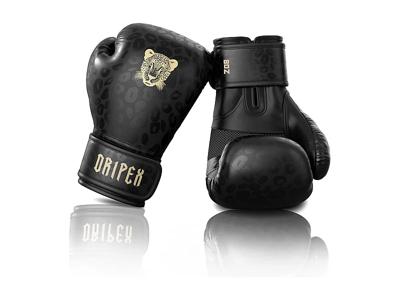 Dripex Gants de Boxe 8 oz Gants dEntranement de Boxe PU Cuir Gants Sac de Frappe Homme Femme Boxing Gloves Professionnels pour Art