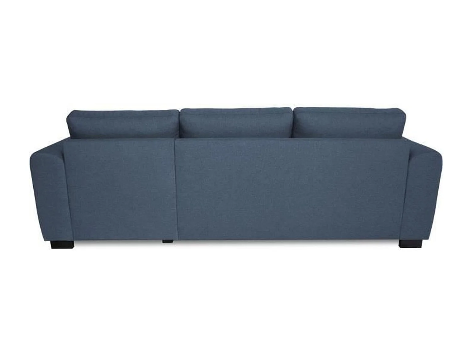 Canapé d'angle fixe réversible 4 places - Tissu Bleu - 245 x 150 x 86 cm