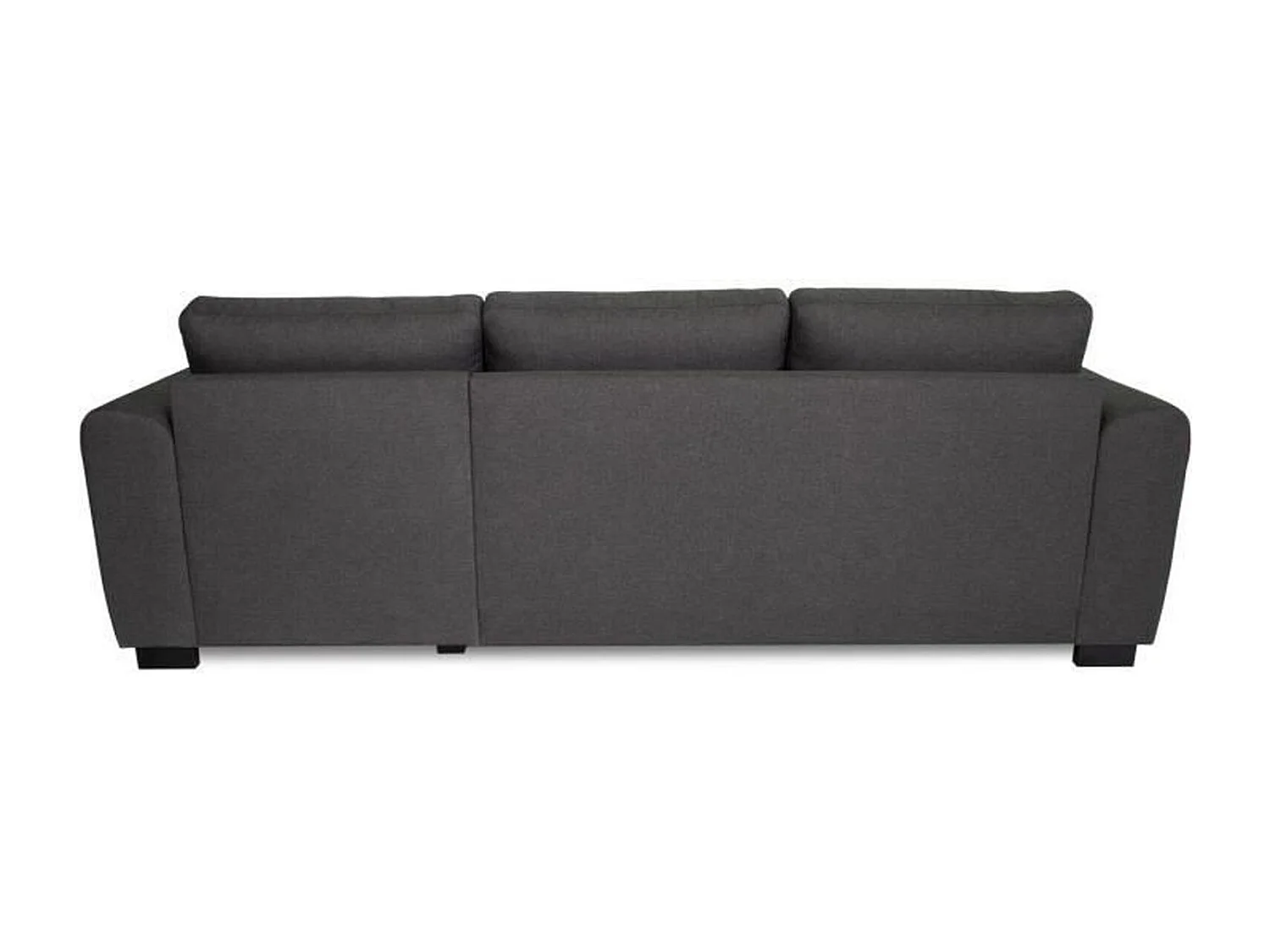 Canapé d'angle fixe réversible 4 places - Tissu Anthracite - 245 x 150 x 86 cm