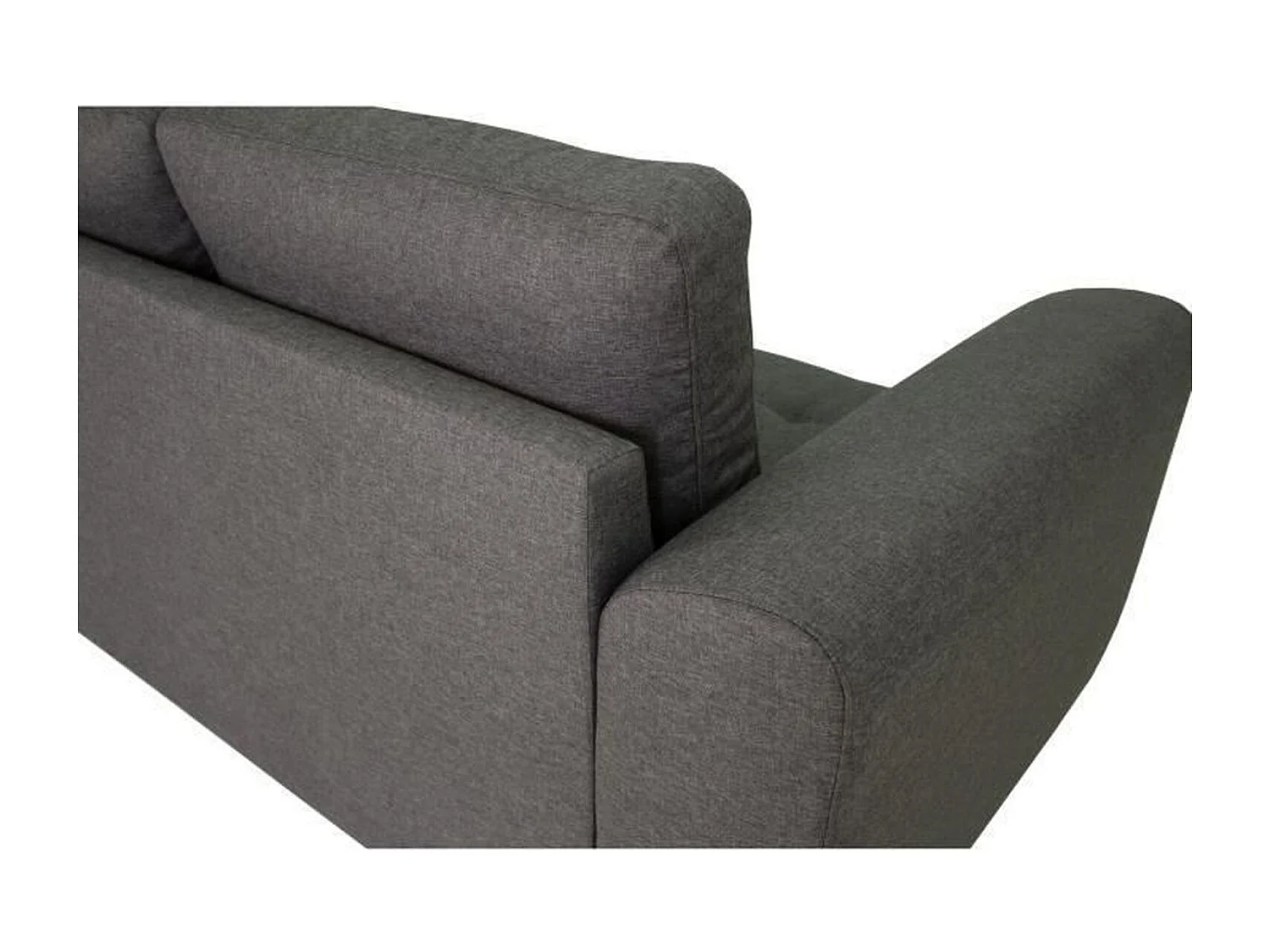 Canapé d'angle fixe réversible 4 places - Tissu Anthracite - 245 x 150 x 86 cm