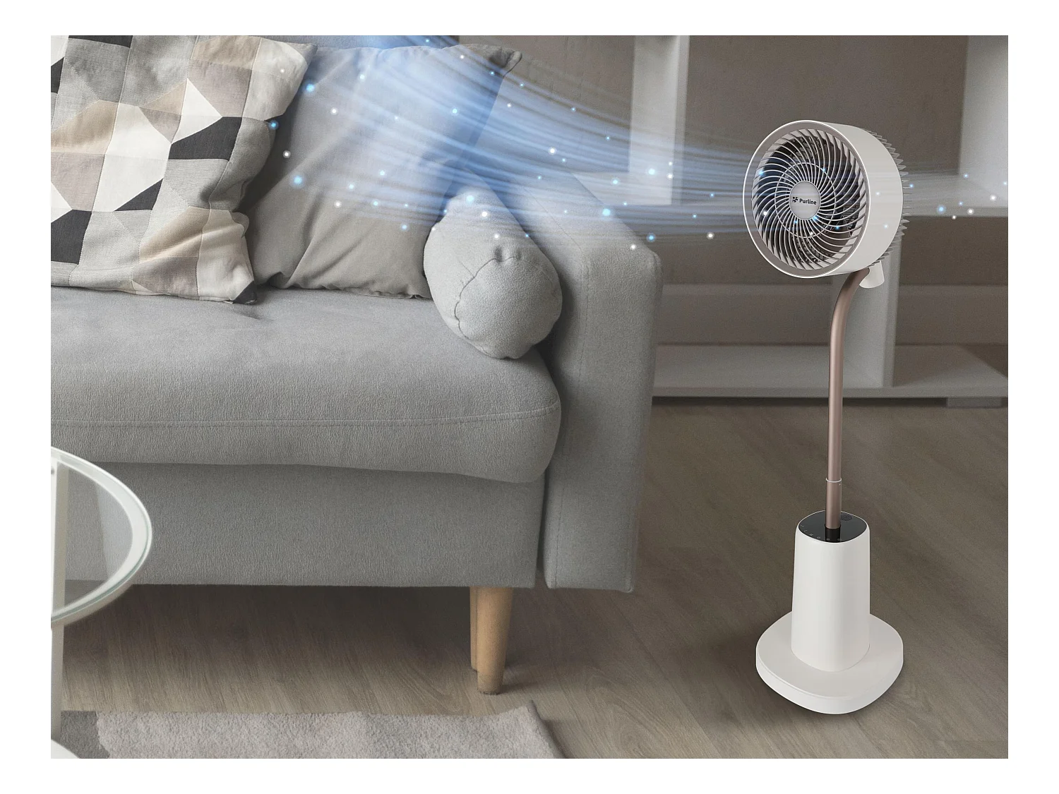 Ventilador de Pie DC con luz ambiental