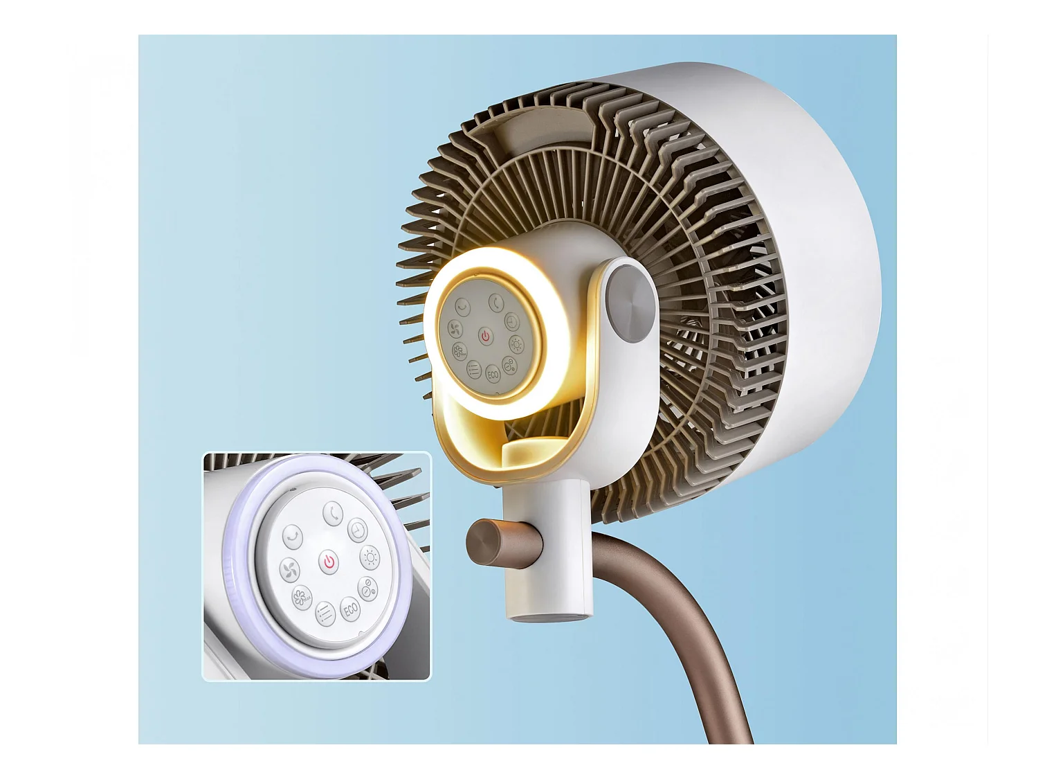 Ventilador de Pie DC con luz ambiental