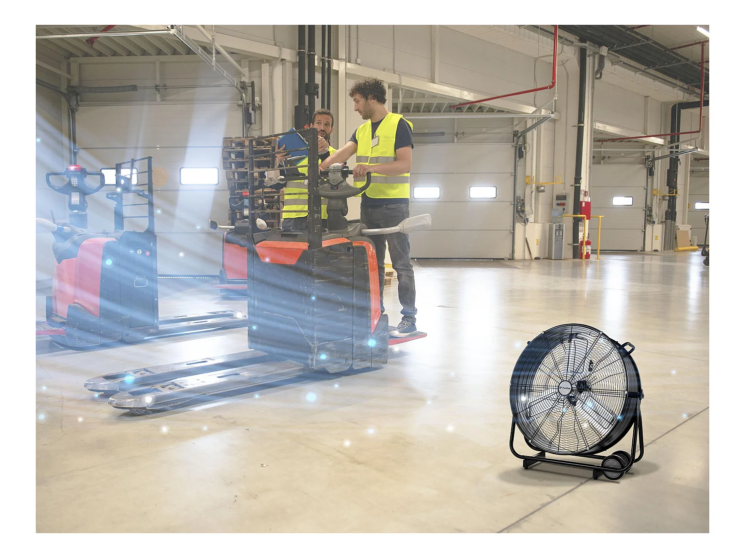 Ventilateur de sol industriel 250W avec pales en aluminium