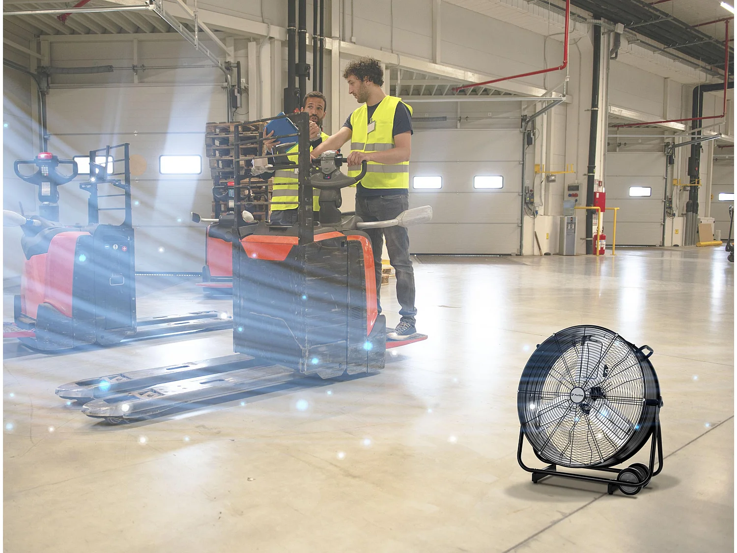 Ventilateur de sol industriel 250W avec pales en aluminium