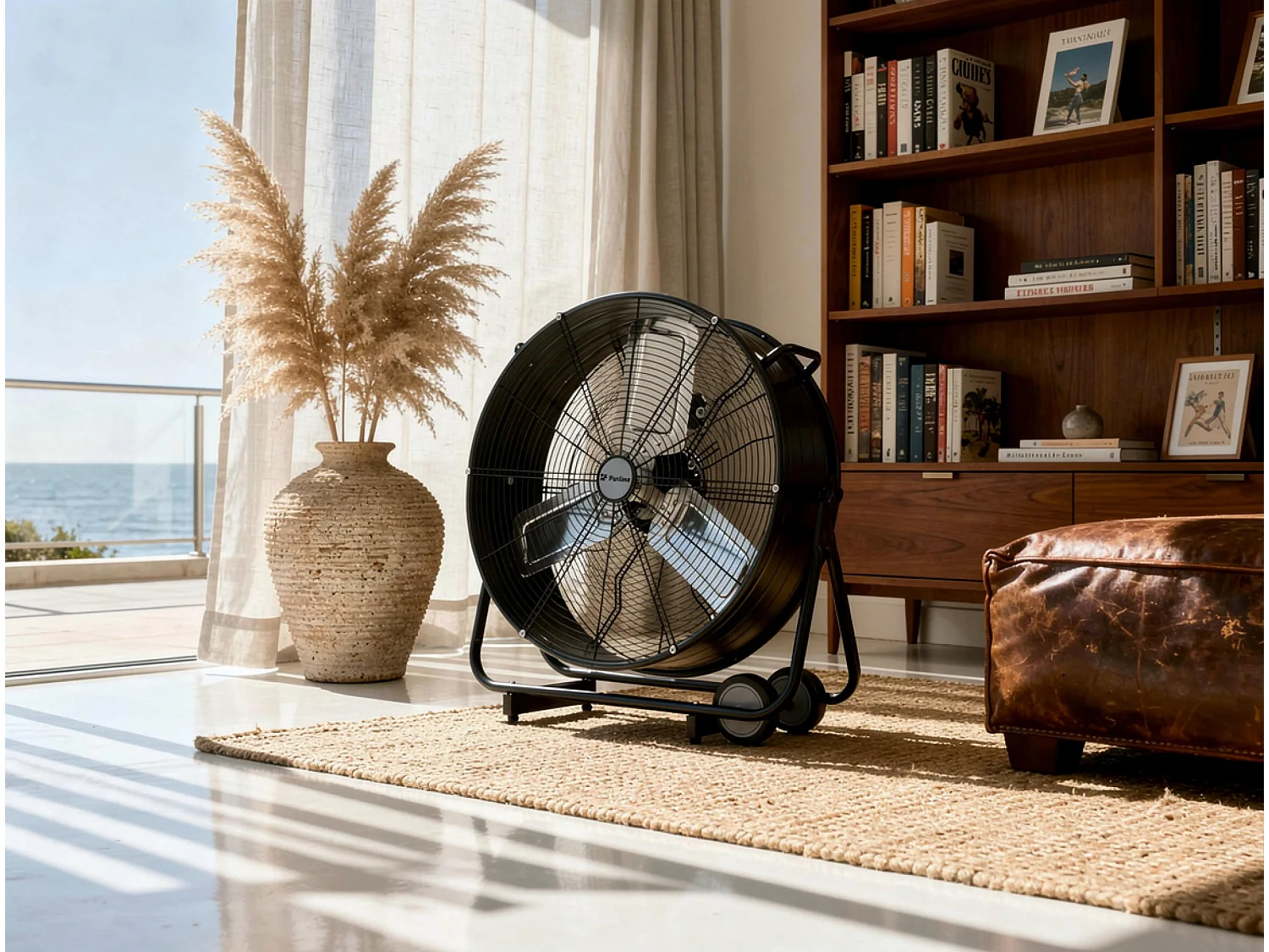 Industriële vloerventilator 250W met aluminium bladen