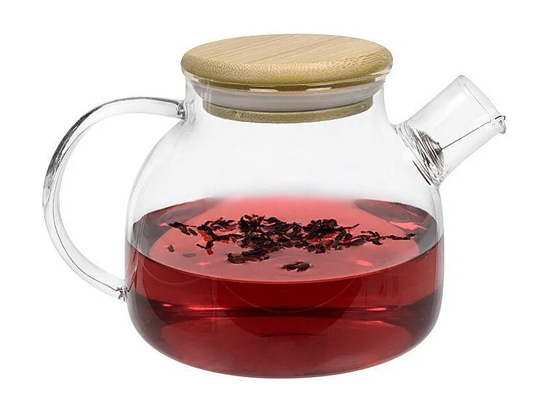 Theepot van glas en bamboe - 1 L