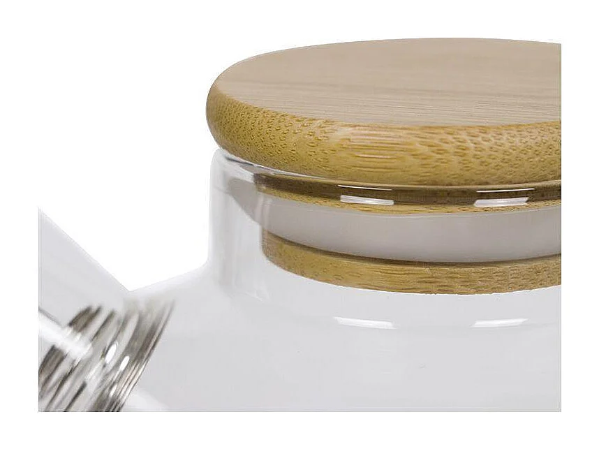 Theepot van glas en bamboe - 1 L