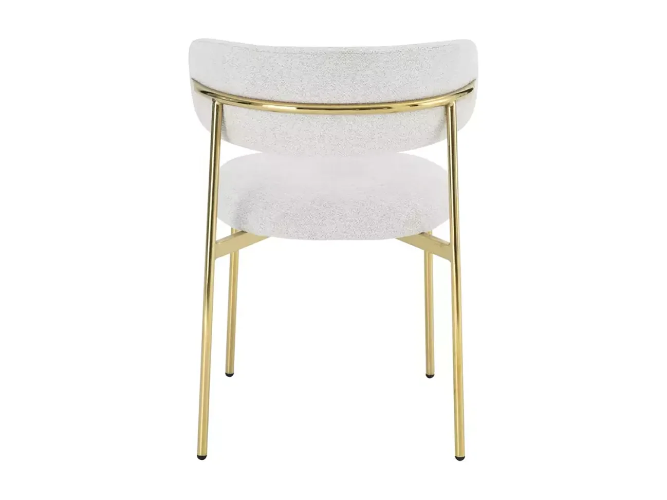 Chaise tissu beige pieds dorés métal design élégant et rembourrage doux JONAZ