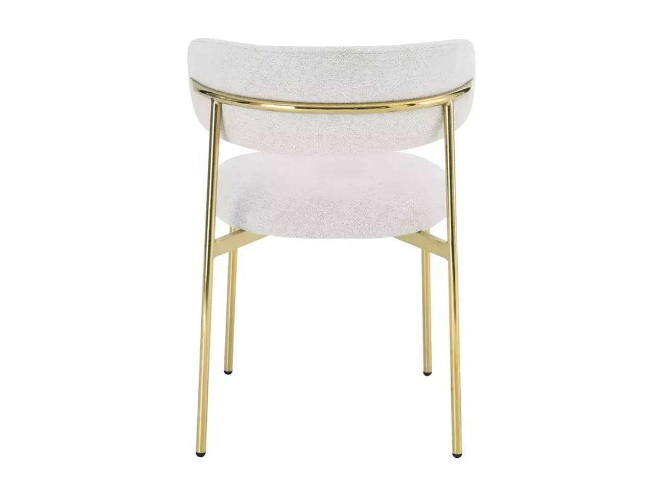 Chaise tissu beige pieds dorés métal design élégant et rembourrage doux JONAZ