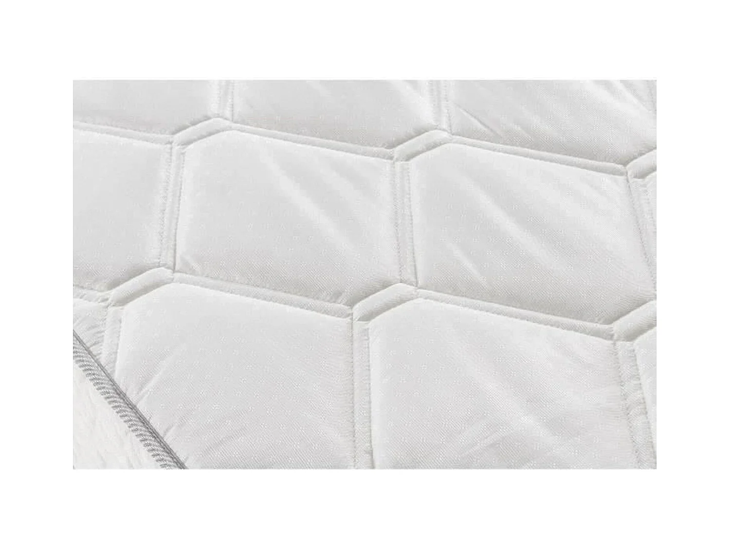 Ensemble Matelas ressorts + Sommier tapissier 140 x 190 cm - Confort équilibré - Epaisseur 23 cm - Galon gris