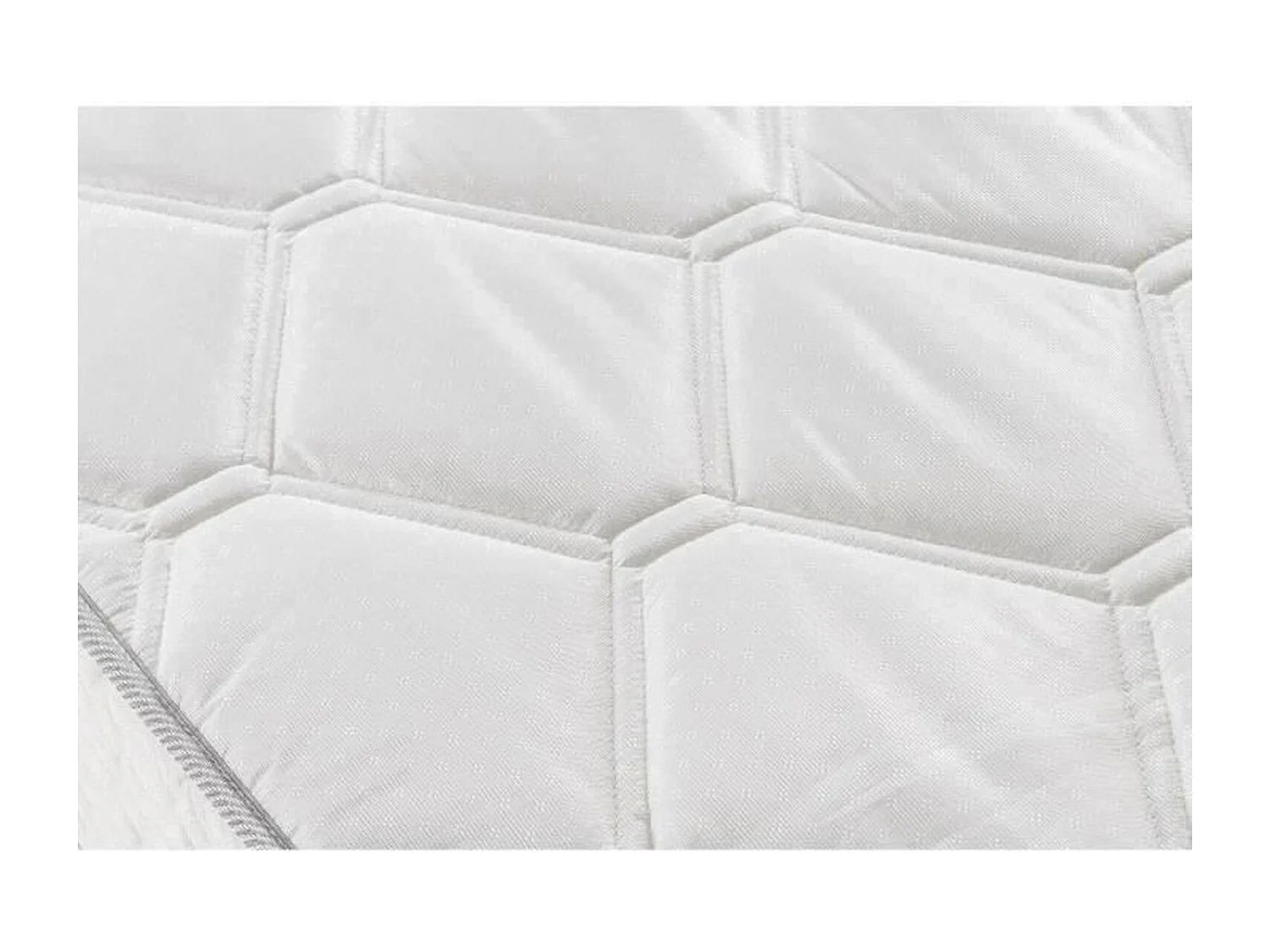 Ensemble Matelas ressorts + Sommier tapissier 140 x 190 cm - Confort équilibré - Epaisseur 23 cm - Galon gris