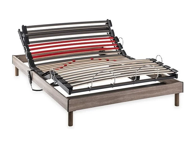 Ensemble relaxation électrique matelas + sommier - 140 x 200 cm - Mousse