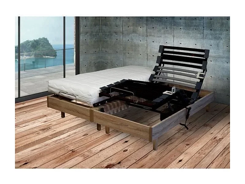 Ensemble relaxation Matelas + Sommier 2 x 80 x 200 cm MERIDA