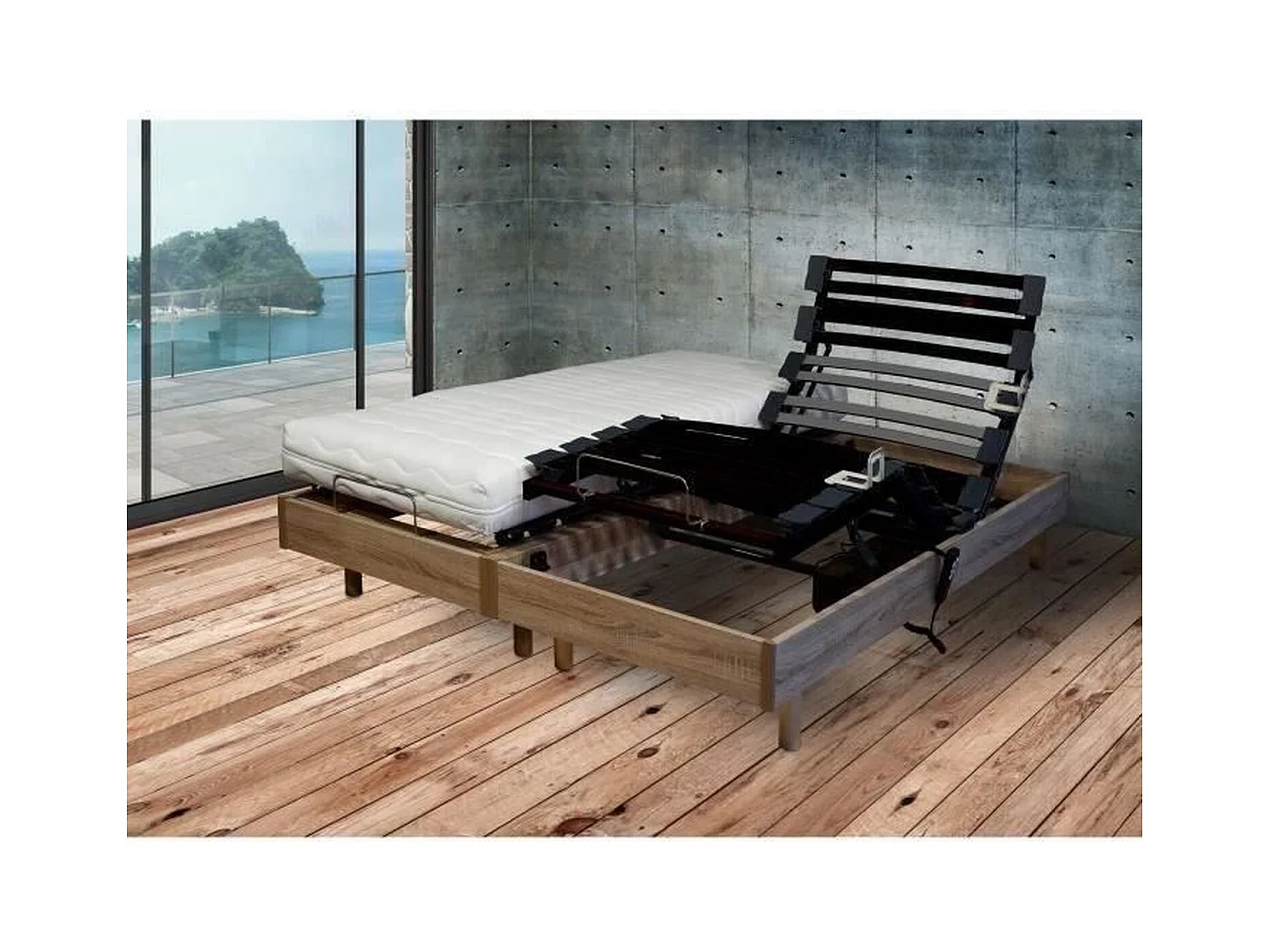 Ensemble relaxation Matelas + Sommier 2 x 80 x 200 cm MERIDA