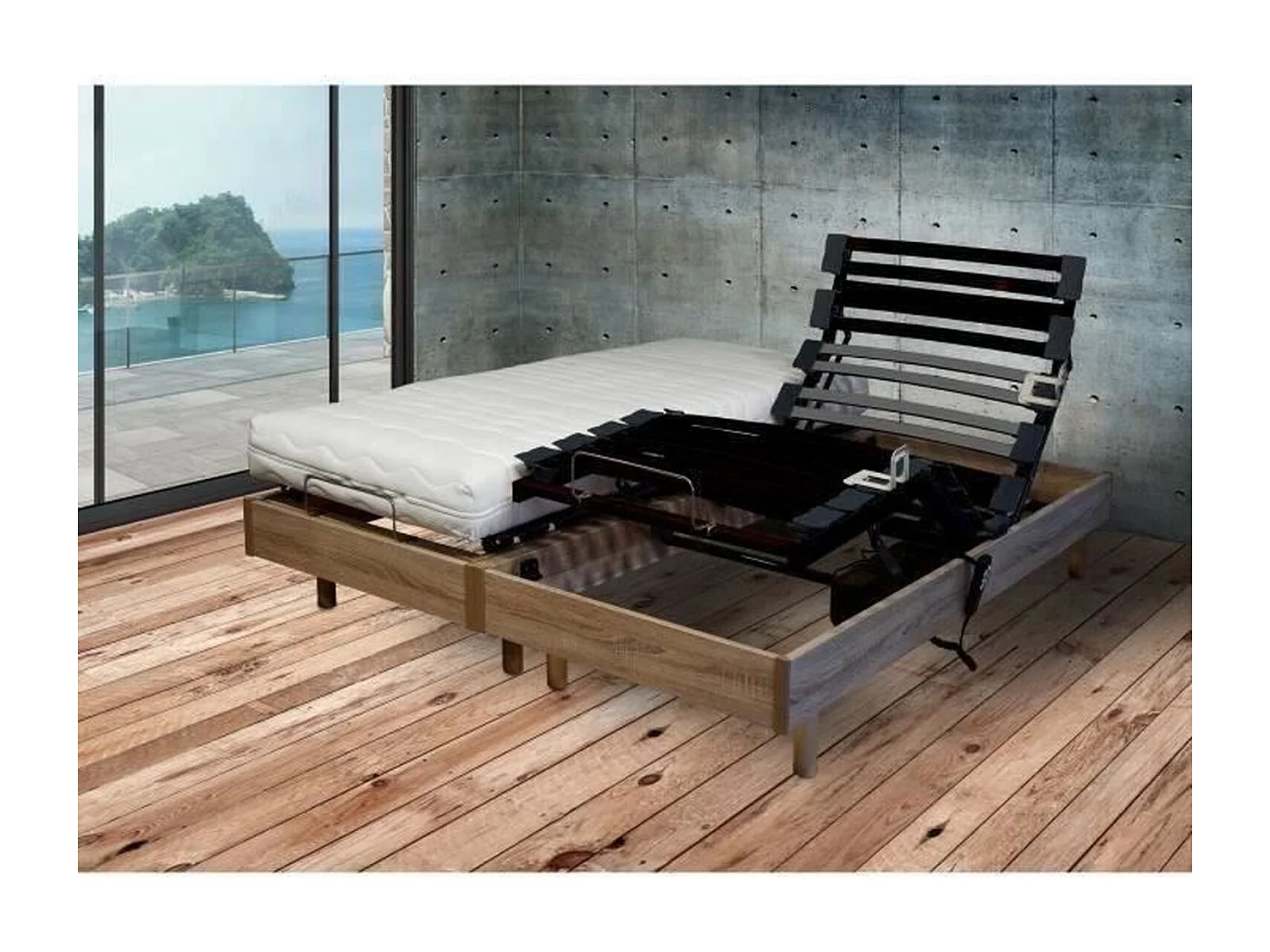 Ensemble relaxation Matelas + Sommier 2 x 80 x 200 cm MERIDA