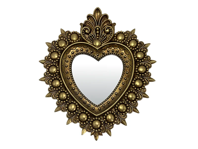 Déco murale ex-voto doré 21,5x24cm