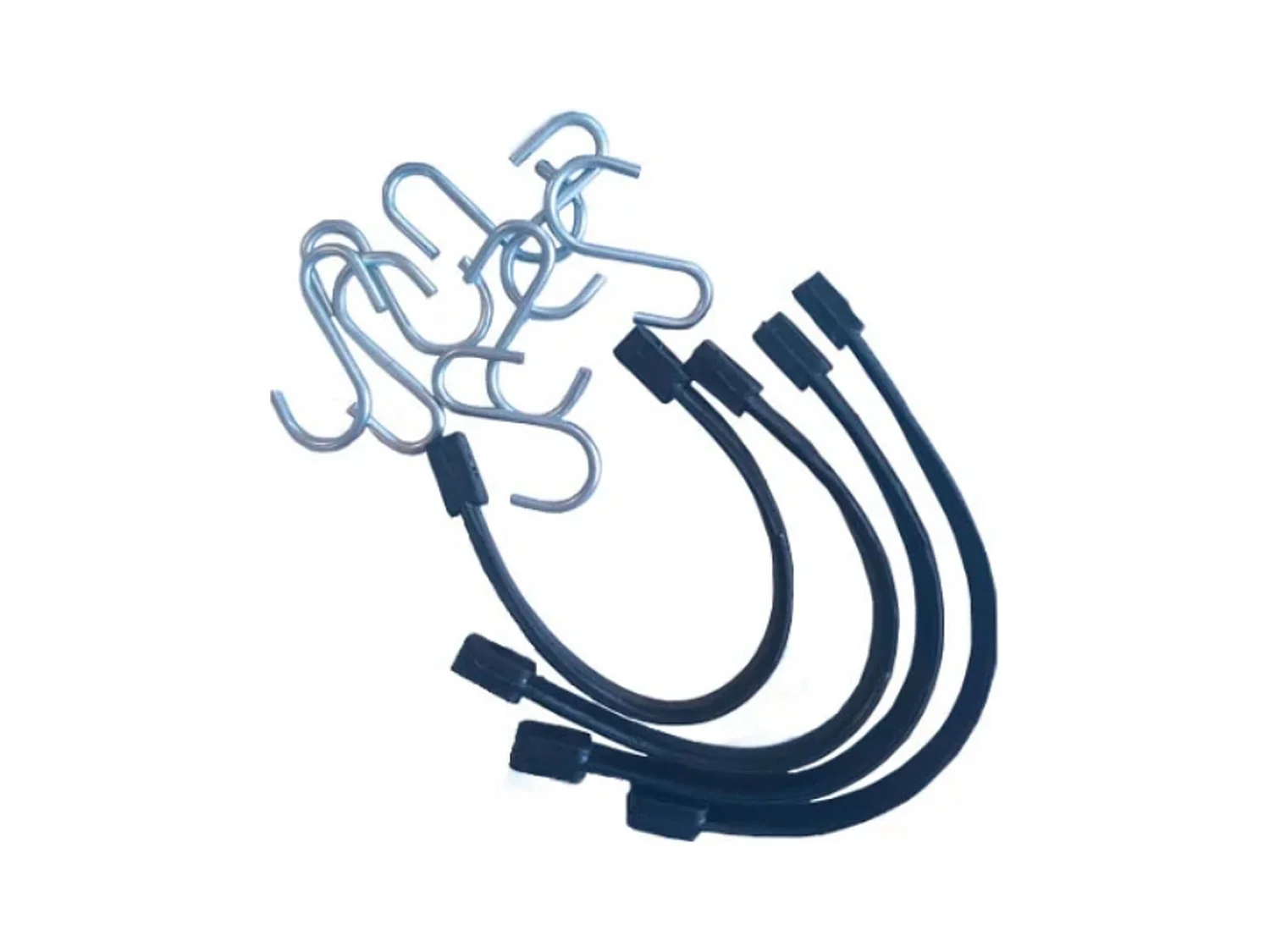 Tendeurs plastiques avec crochets – lot de 4 – fixation bâches & rangement