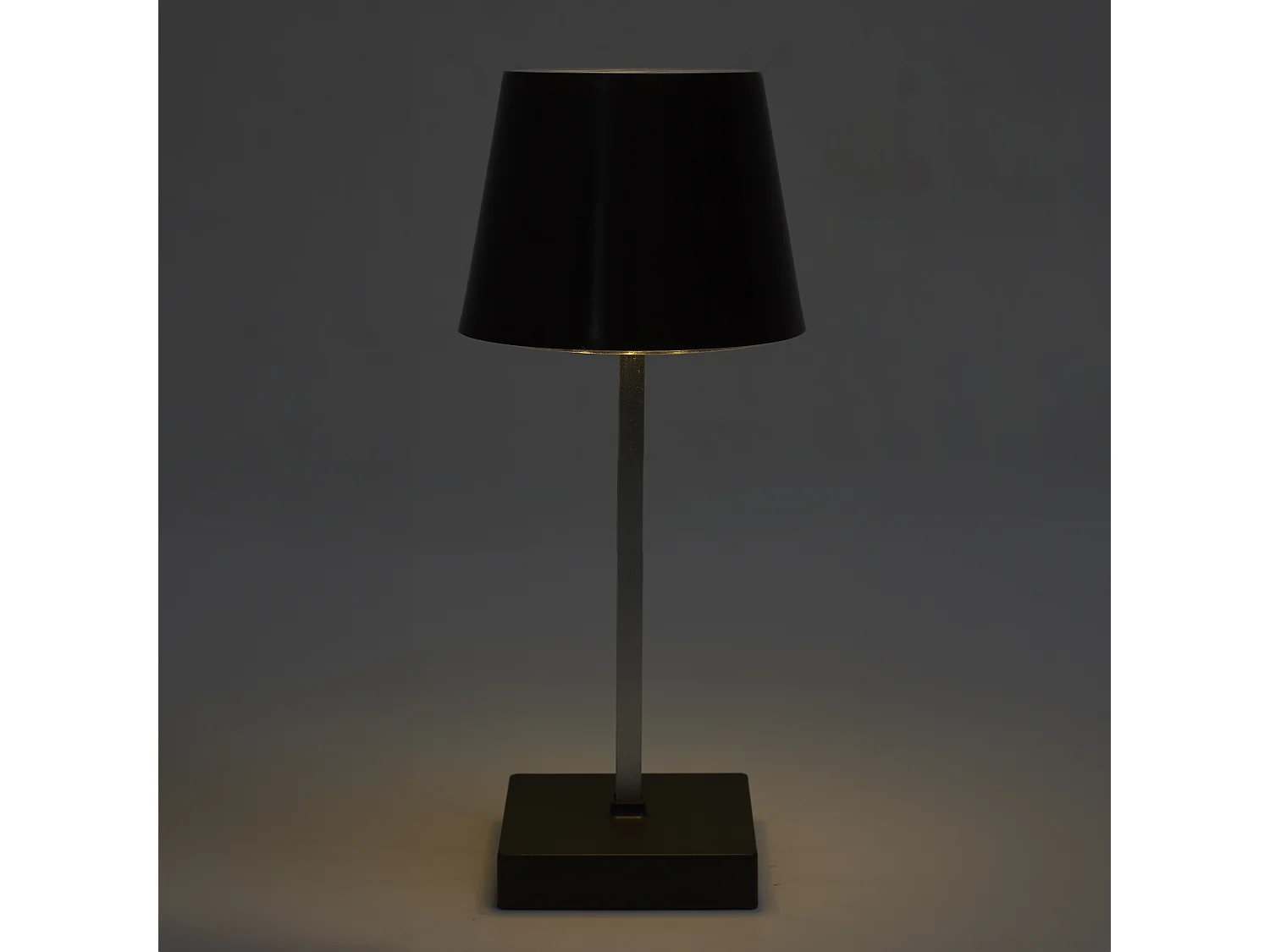 Lampe De Table A Piles Effet Bois H26cm Blanc, Marron