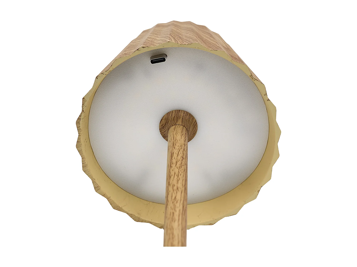 Lampe De Table Rechargeable Usb Bois Clair Marron