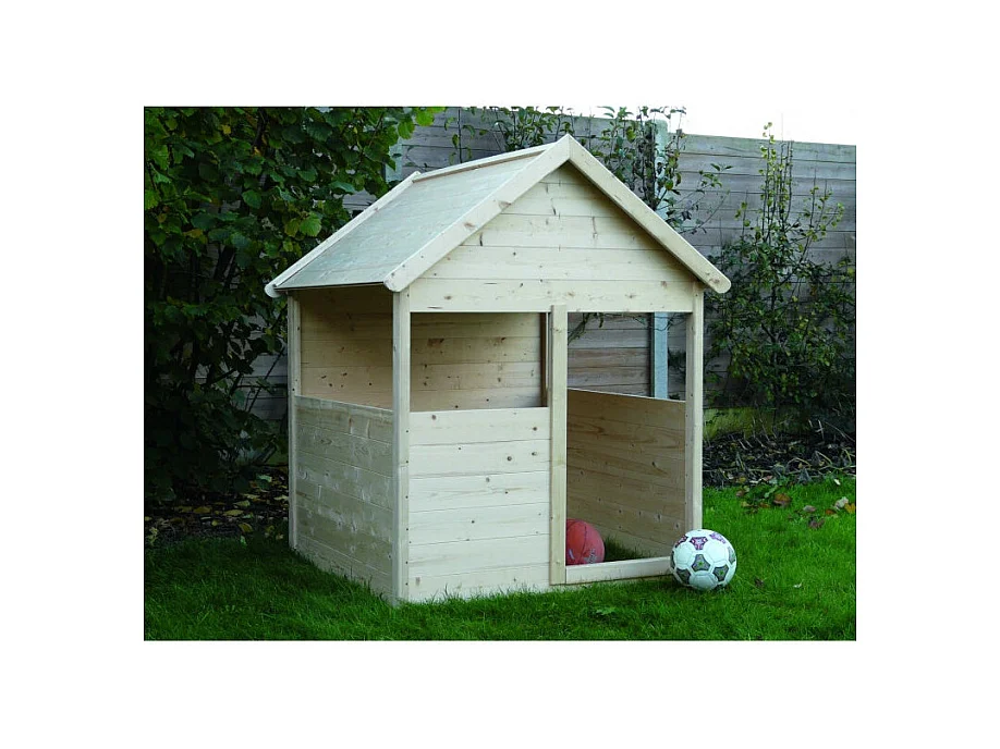 Cabane de jeux Playhouse Traditional 1,20 m x 1,20 m en sapin du Nord