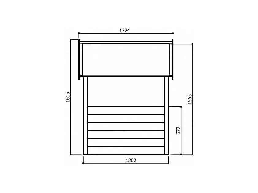 Cabane de jeux Playhouse Traditional 1,20 m x 1,20 m en sapin du Nord