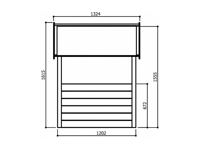 Cabane de jeux Playhouse Traditional 1,20 m x 1,20 m en sapin du Nord