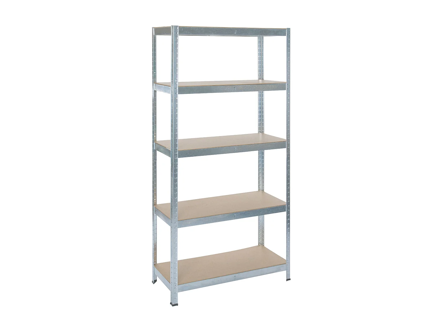 Metaalrek MDF/GALVA 180 x 90 x 45 cm - 5 planken - Eenvoudige montage zonder bouten