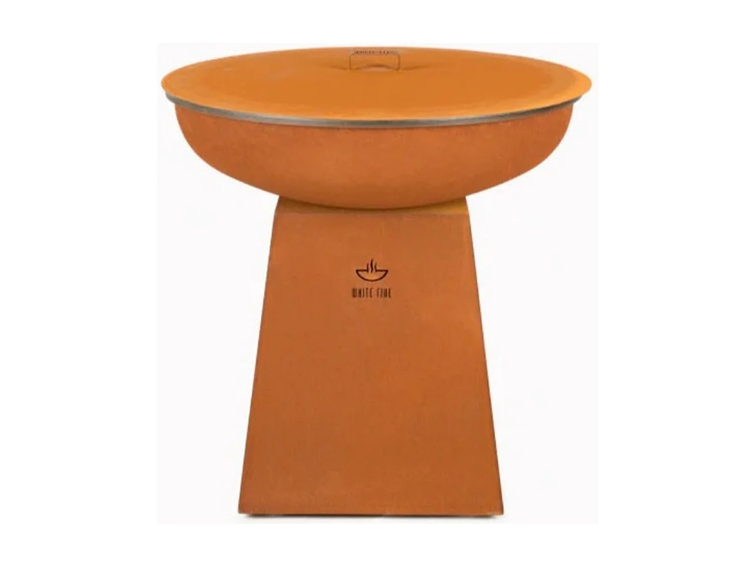 Couvercle pour barbecue en acier Corten White Fire, diamètre 100 cm