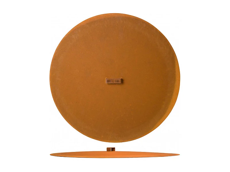 Couvercle pour barbecue en acier Corten White Fire, diamètre 100 cm