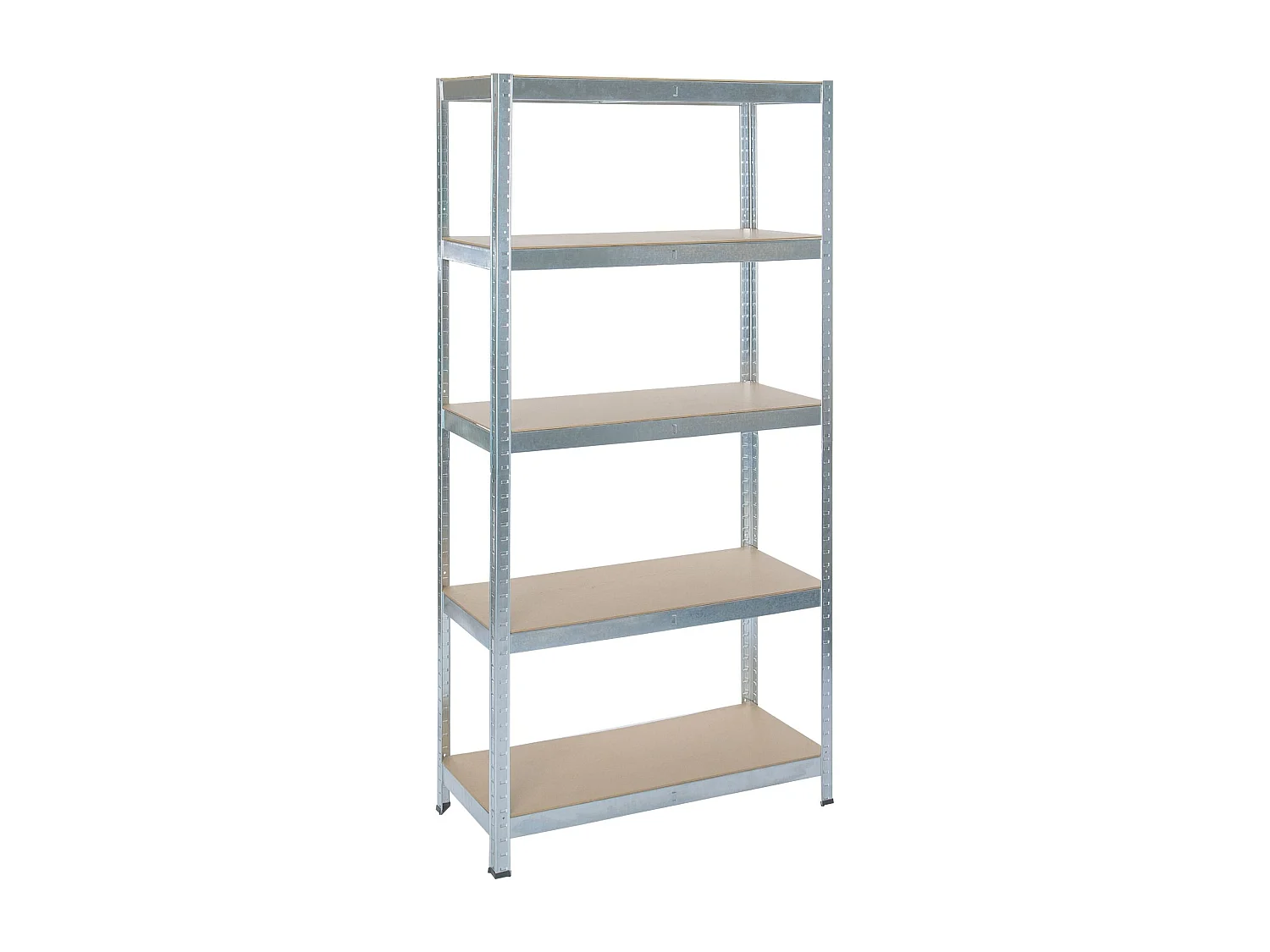 Metal Rack MDF/GALVA - 200 x 100 x 50 cm - 5 planken - Eenvoudige montage zonder bouten