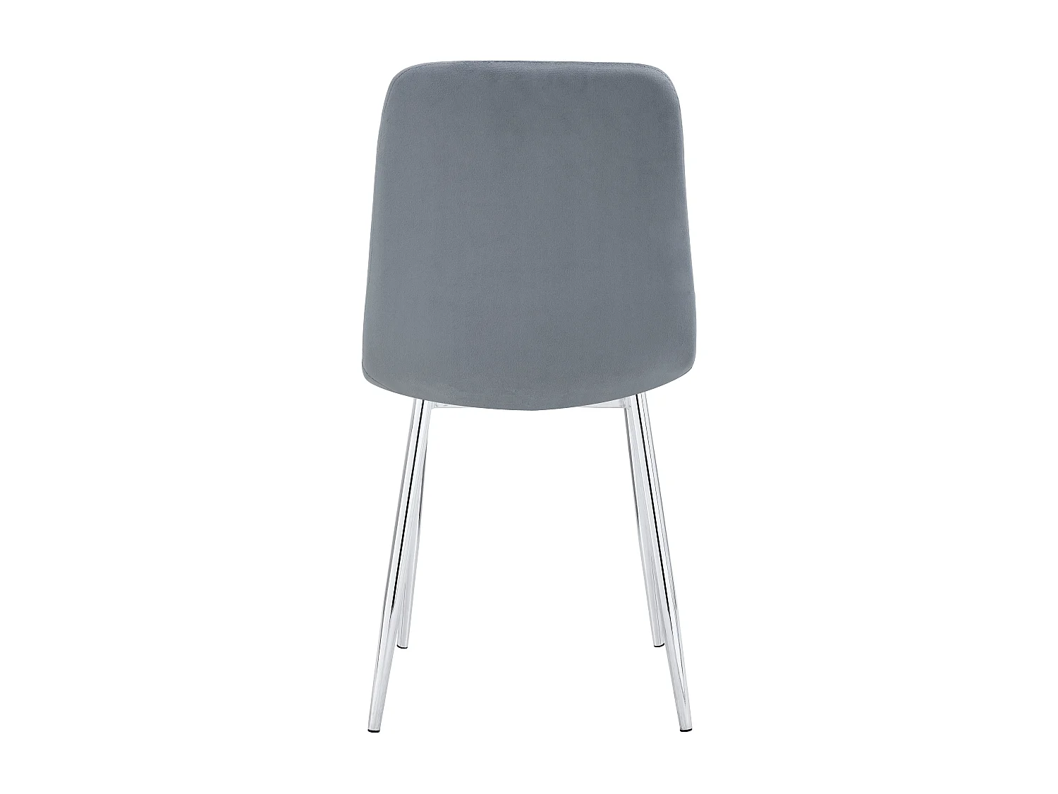 Lot de 4 chaises ELISA Velours & Pieds Chrome 42x55x87 cm