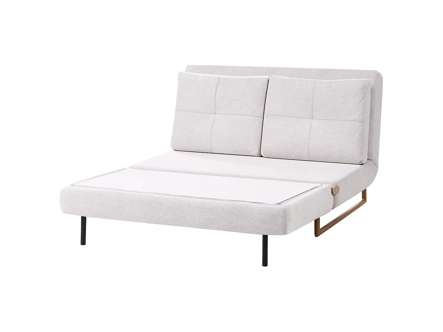 Canapé convertible 2 places en coton blanc casse JERSLEV
