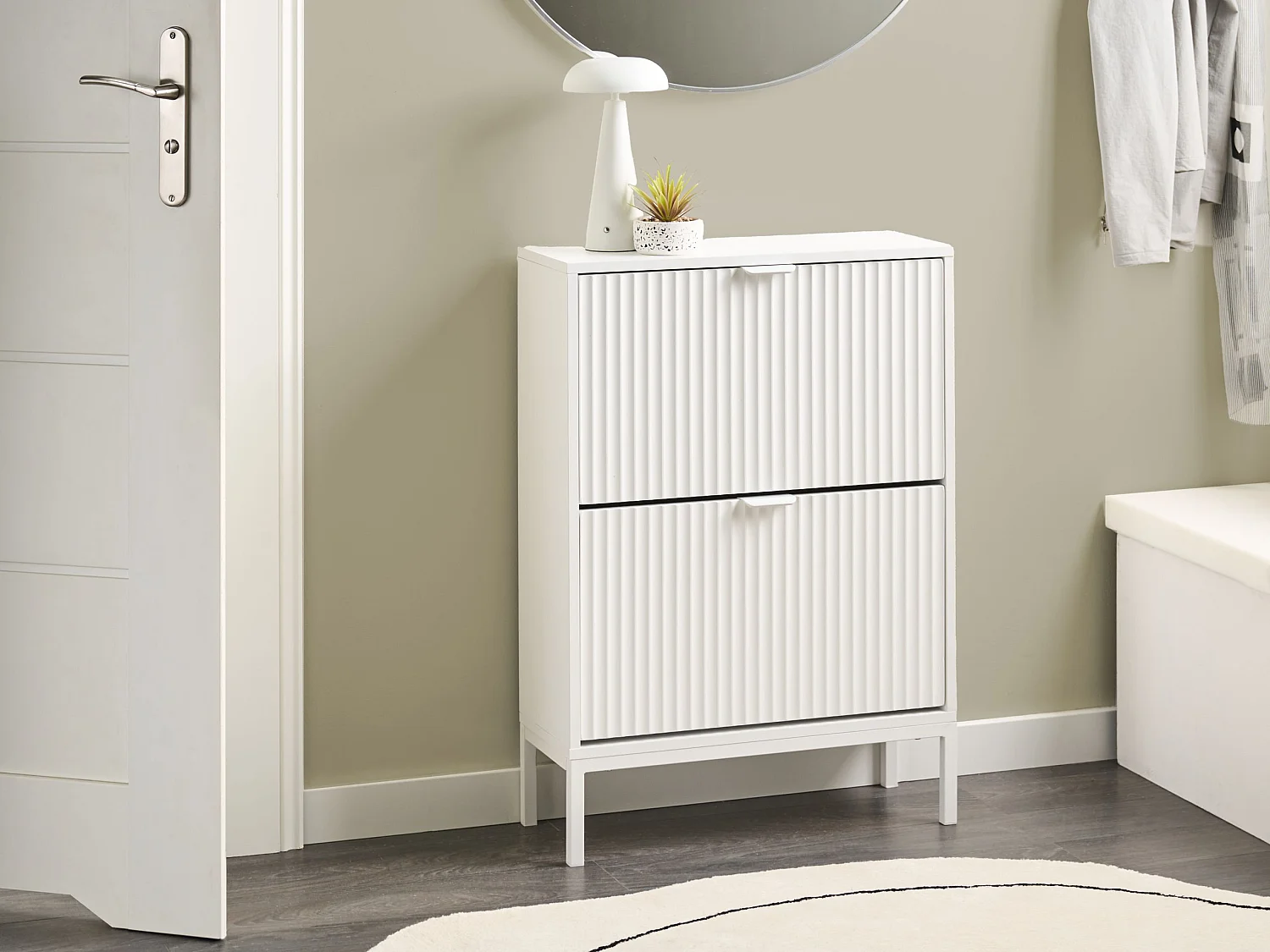 Meuble à chaussures ADELAIDE Blanc