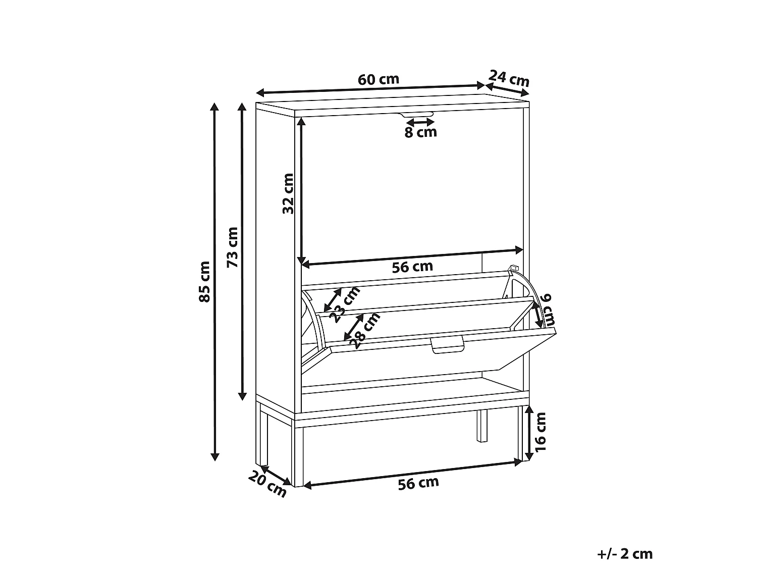 Shoe Storage Cabinet ADELAIDE White