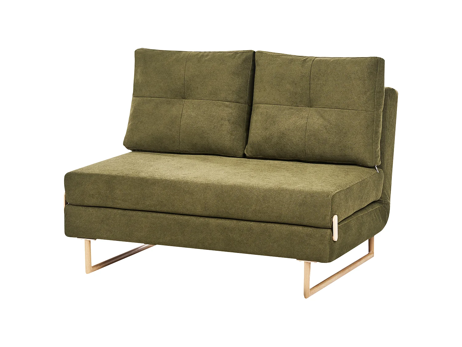 Sofa Bed 2 Seater JERSLEV Fabric Green