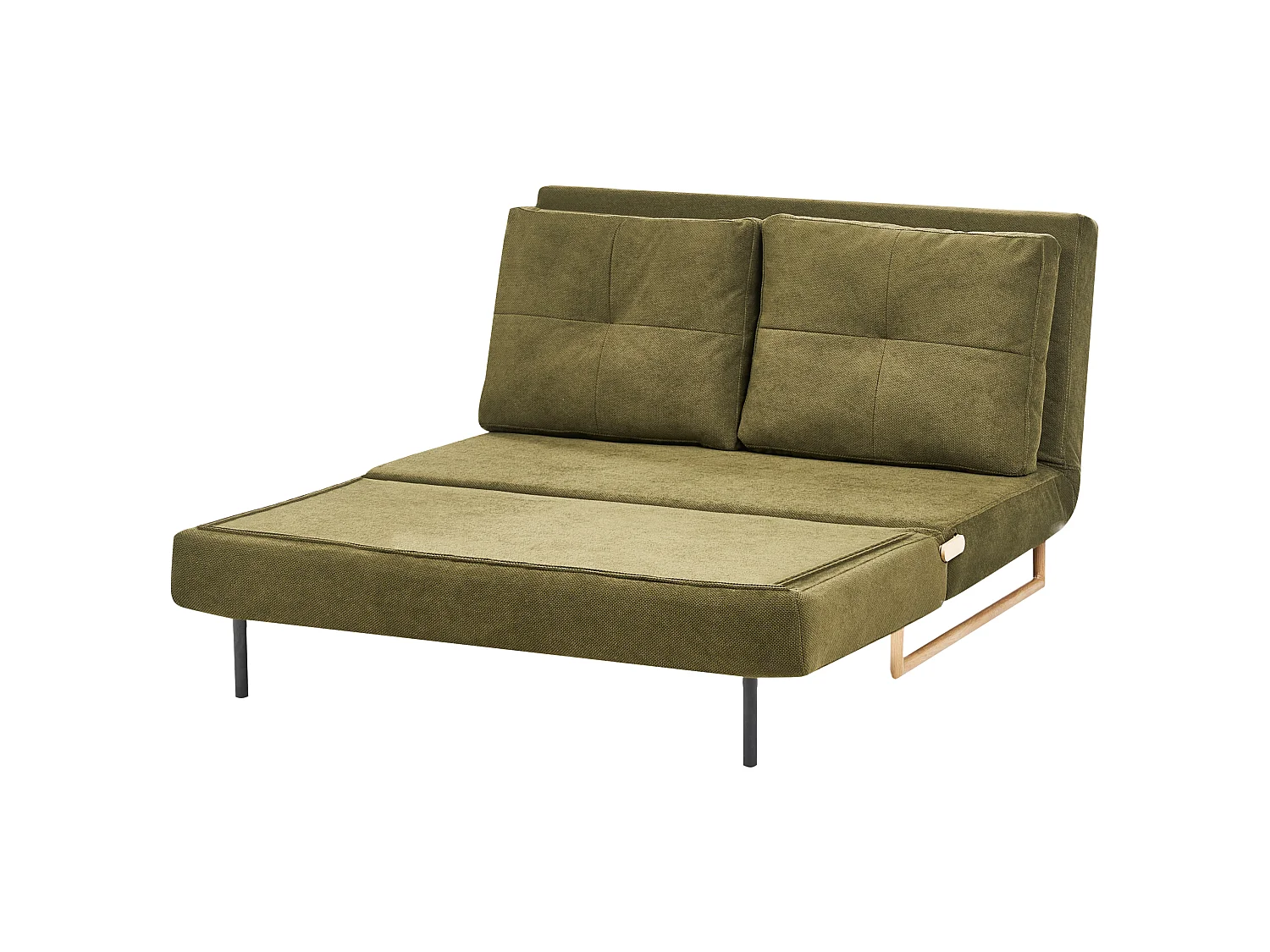 Sofa Bed 2 Seater JERSLEV Fabric Green