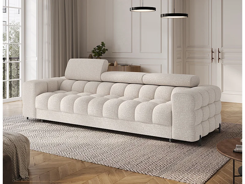 Divano letto/rivestimento in tessuto/funzione letto/Beige