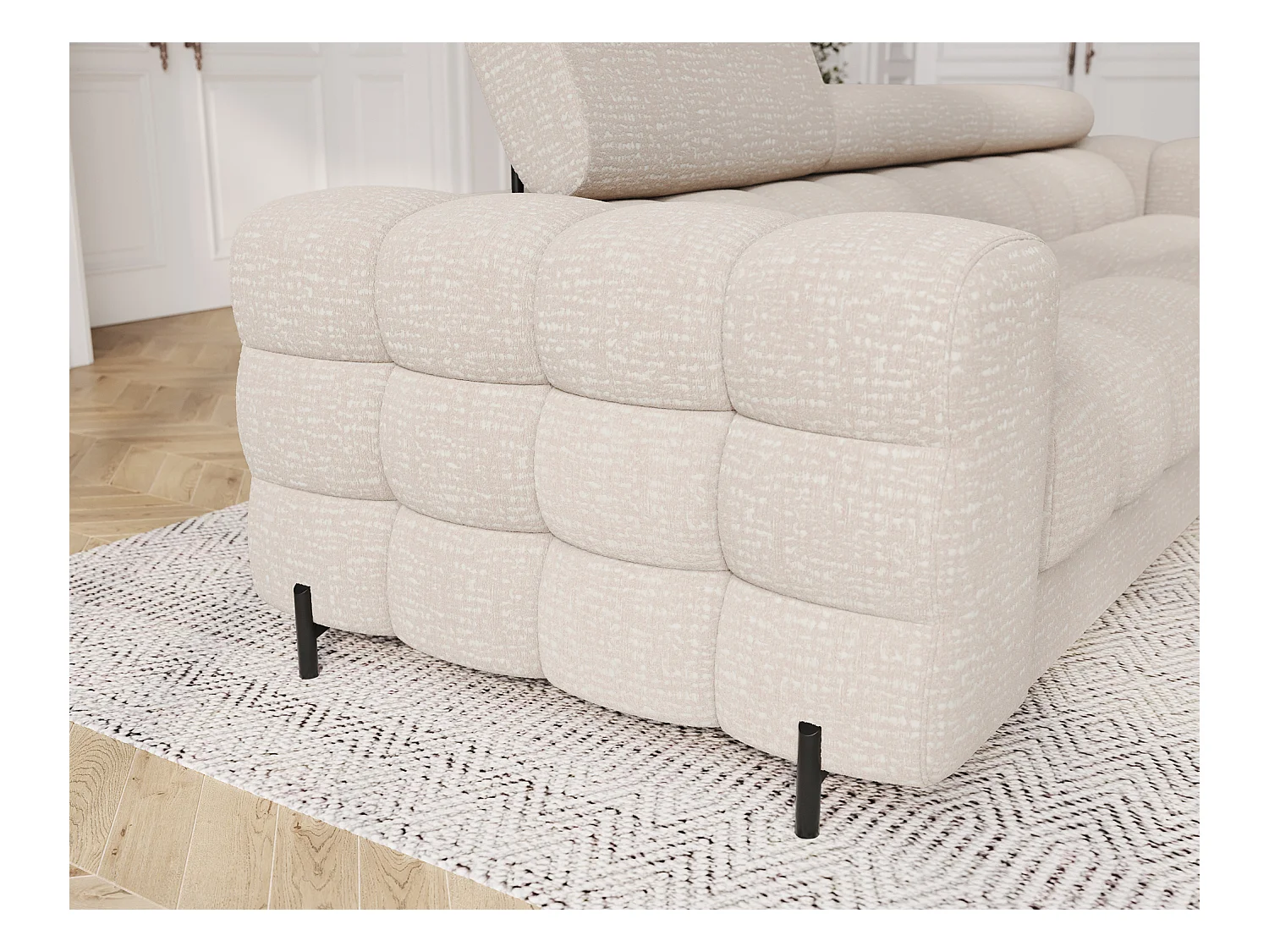 Schlafsofa/Stoffbezug/Schlaffunktion/Beige