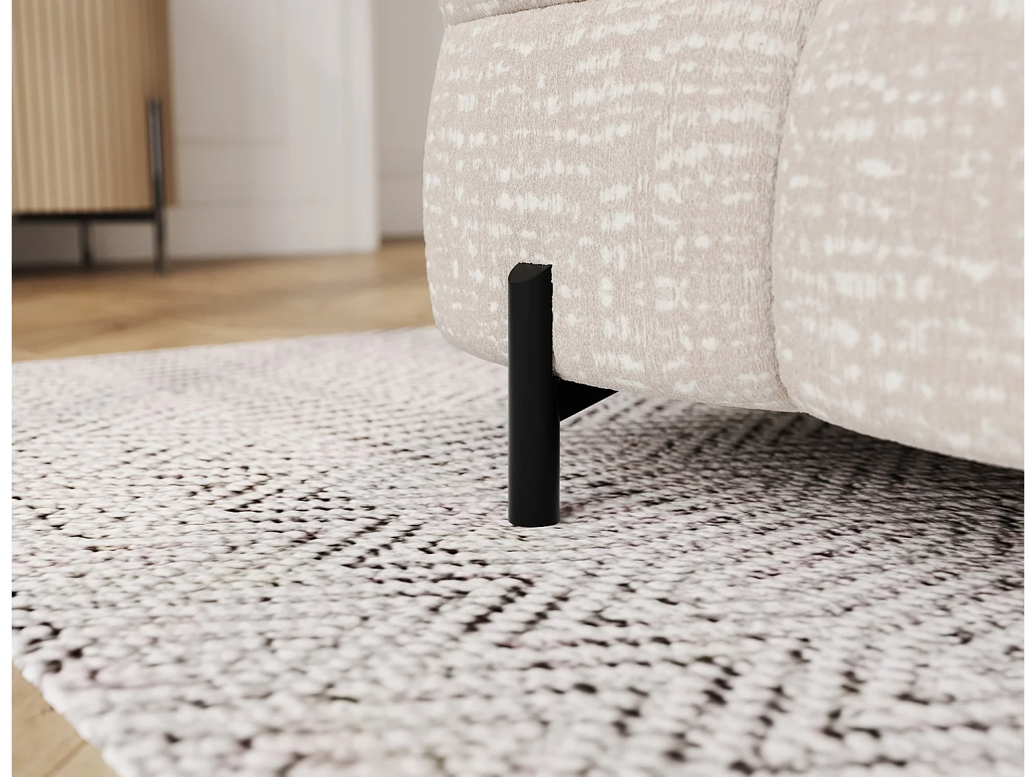 Canapé-lit/revêtement en tissu/fonction couchage/Beige