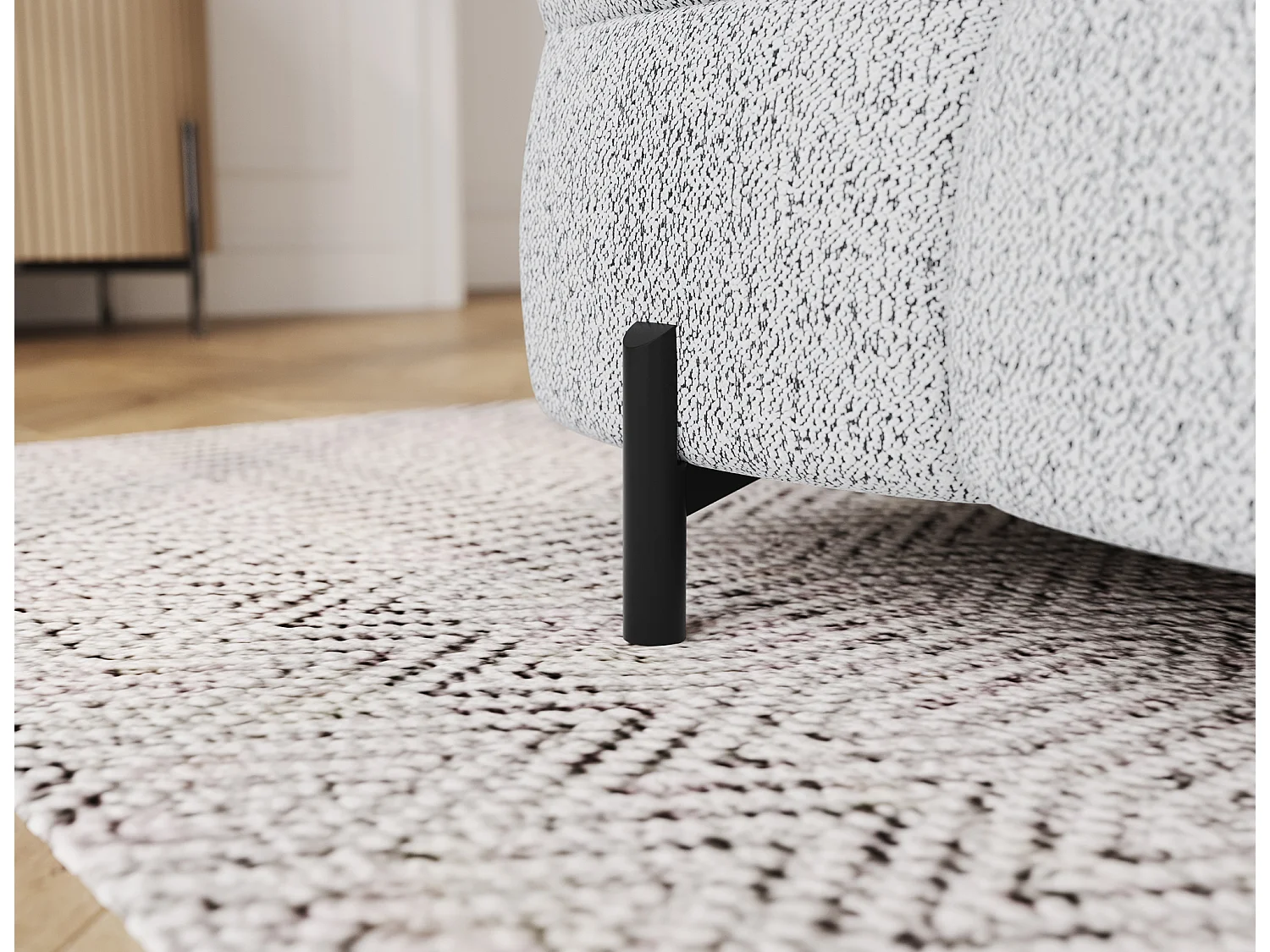 Canapé-lit/revêtement en tissu/fonction couchage/Gris